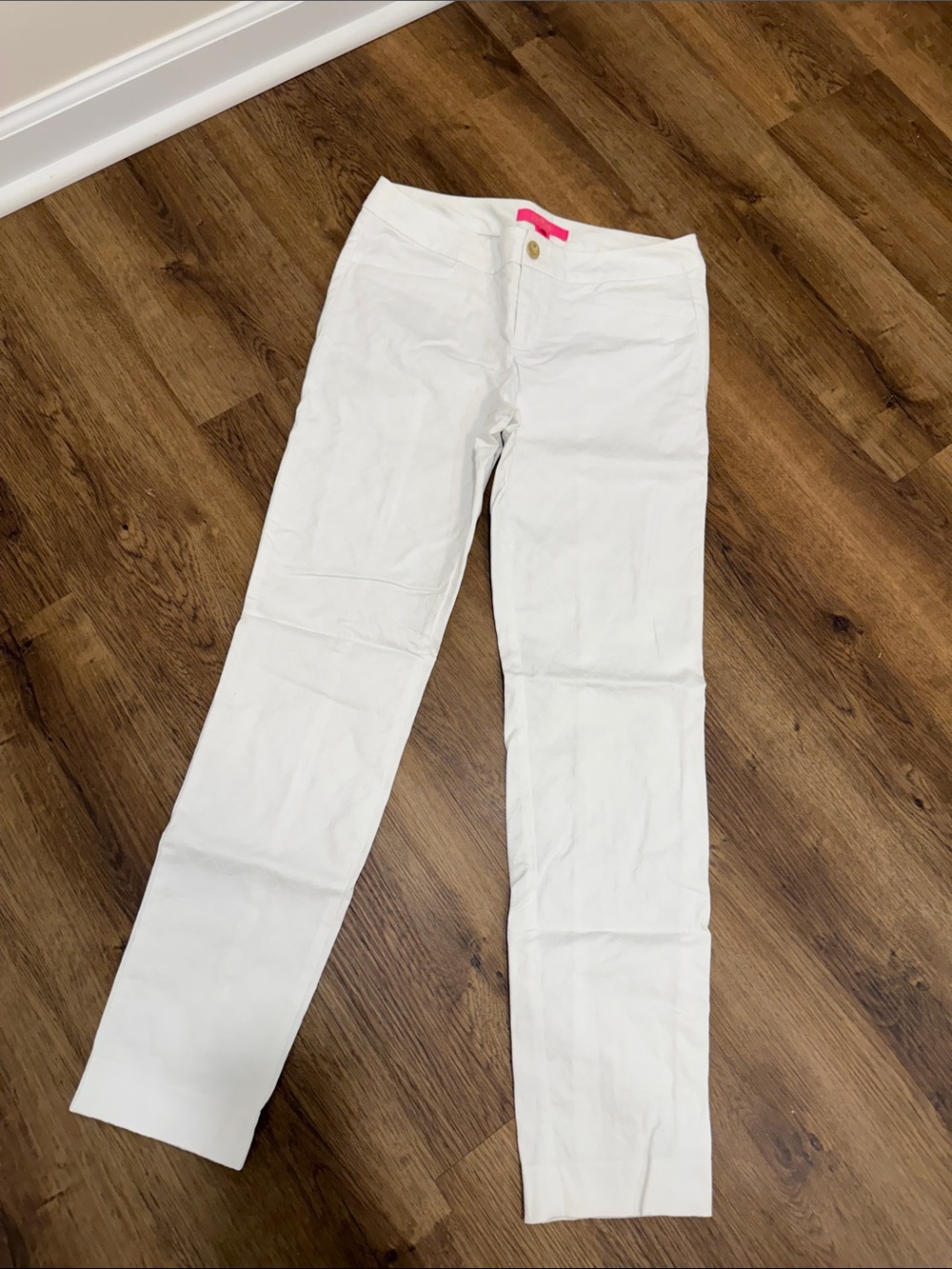 Lilly Pulitzer White Kelly Straight Leg Pants Resort White